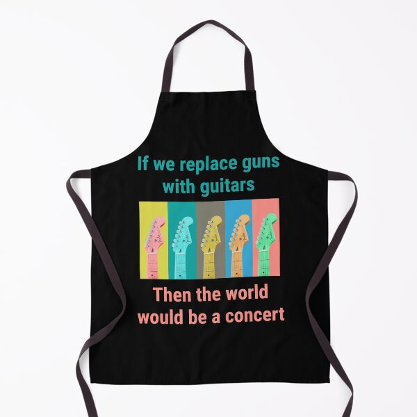 Item preview, Cute colorful Guitar quote. If we replace guns with guitars, then the world would be a concert. designed and sold by efenem.
