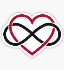 Infinity heart, never ending love Sticker