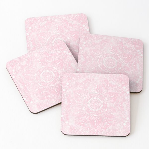 Item preview, Watercolor White Mandala Flower Pink Design designed and sold by InovArtS.