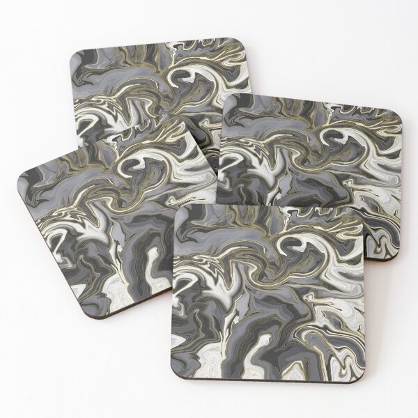Item preview, Black and white marble with glitter gold designed and sold by moustafakhalil.