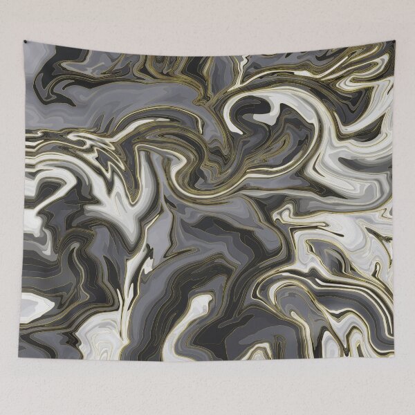 Item preview, Black and white marble with glitter gold designed and sold by moustafakhalil.