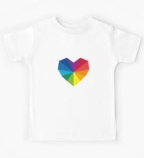 colorful geometric heart Kids Tee