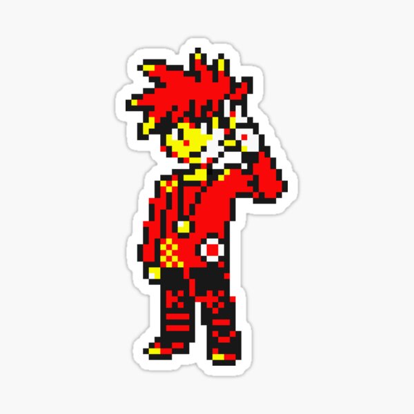 Item preview, Gary Red Blue Trainer Pixel Art designed and sold by AustraliaAbove.