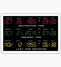 BTTF - Back To The Future - Time Travel Display Dashboard Sticker