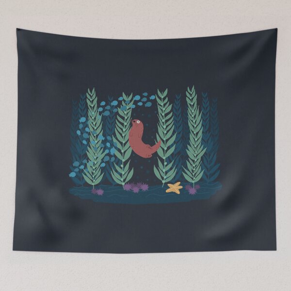 Item preview, Kelp Forest Cute Marine Biology Kelp Forest Ecosystem With Sea Otter designed and sold by JokeGysen.