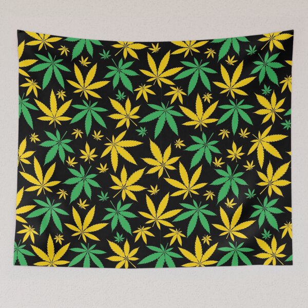 Item preview, Jamaica Flag Colors Leaf Cannabis Marijuana Weed Pattern designed and sold by RastaMerch.