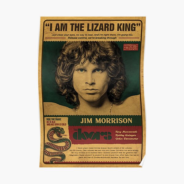 Jim Morrison - Eidechsenkönig Poster