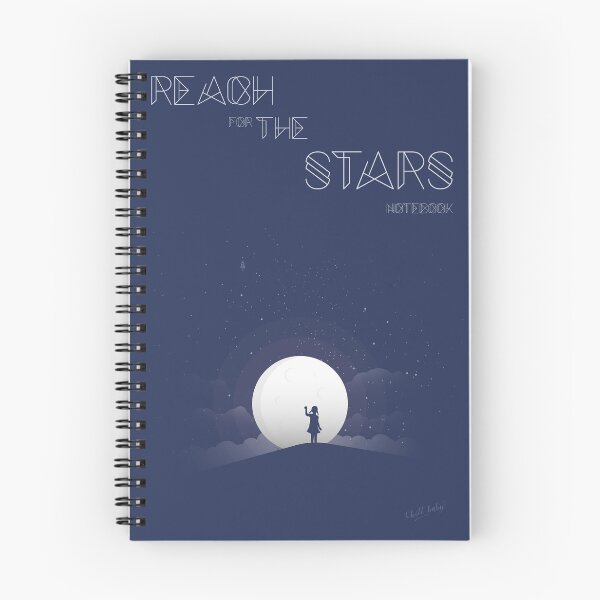 Item preview, Reach For The Stars Notebook : Inspirational Night Sky Silhouette Lined Notebook With Motivational Design For Kids And Adults designed and sold by ScriptedBooks.