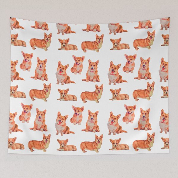 Item preview, 5 Cute Corgi’s || Digital Painting Design designed and sold by BayRosePets.