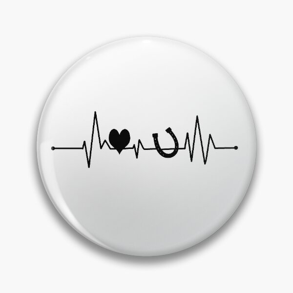 Item preview, Horse / Pony Lover - ECG heart beat hoof print designed and sold by PunkyCat.