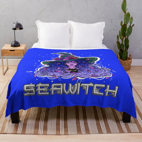 Item preview, Seawitch with long hair and a kitten in purple, dark blue designed and sold by NoMatterLab.