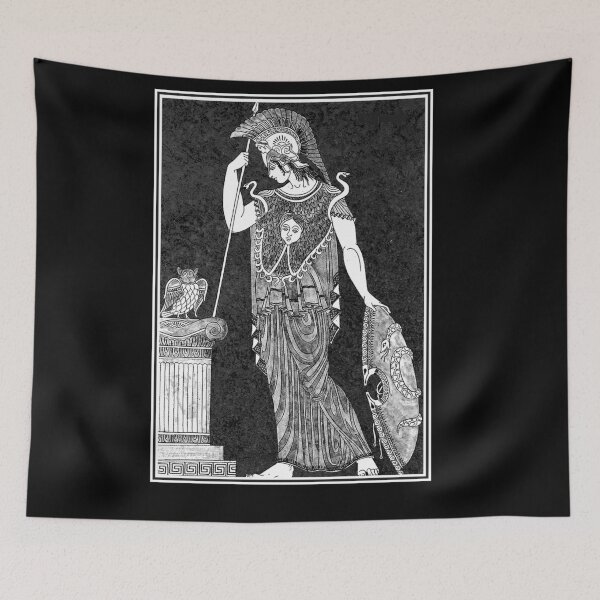 Item preview, ATHENA : Vintage Greek Goddess of War Silhouette Print designed and sold by posterbobs.