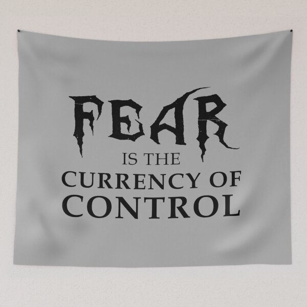 Item preview, Fear is the currency of control. Red designed and sold by ArtOfRebellion.