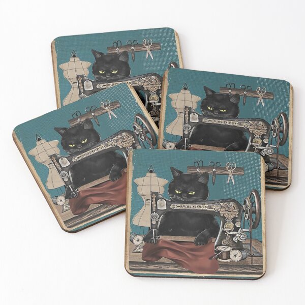 Item preview, Cat Sewing Poster designed and sold by ricardosalam775.