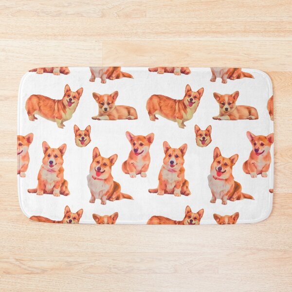 Item preview, 5 Cute Corgi’s || Digital Painting Design || Pattern designed and sold by BayRosePets.