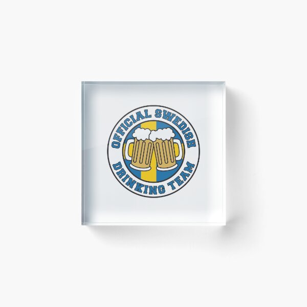 Item preview, Official Swedish Drinking Team Featuring Flag Of Sweden And Beers designed and sold by jaycartoonist.