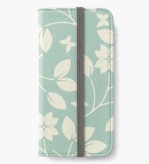 Cute pattern with flowers, leaves and butterflies iPhone Wallet/Case/Skin