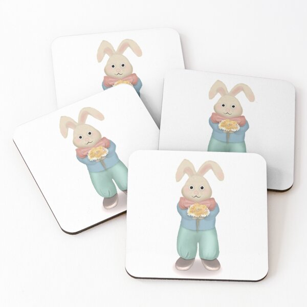 Item preview, Cute bunny bring flowers designed and sold by sarashzt.