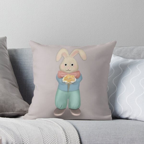 Item preview, Cute bunny bring flowers designed and sold by sarashzt.