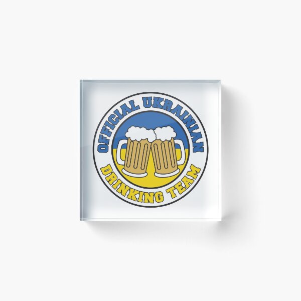 Item preview, Official Ukrainian Drinking Team Featuring Flag Of Ukraine And Beers designed and sold by jaycartoonist.
