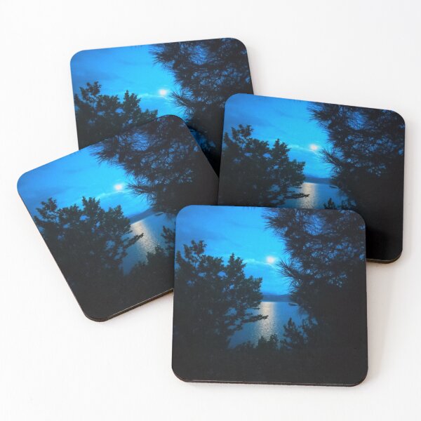 Item preview, Moonlight on the Sea Through the Trees designed and sold by Green-Rainbow.