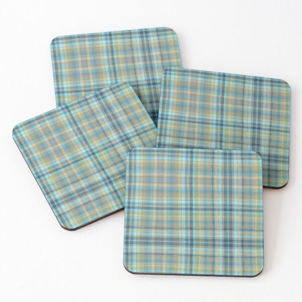 Item preview, Kingfisher checks and plaids, hand drawn and inky designed and sold by sueshorman.