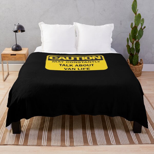Item preview, Caution: may constantly talk about van life funny van lifer nomad saying with black typography (dark mode) designed and sold by Deegital18.