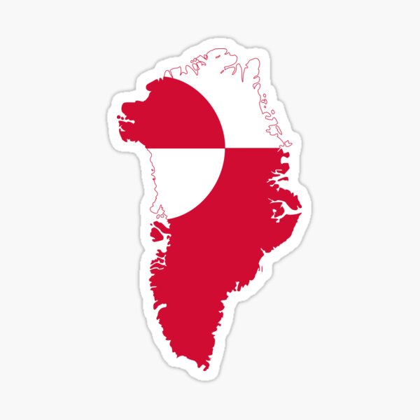 Item preview, Flag Map of Greenland  designed and sold by abbeyz71.