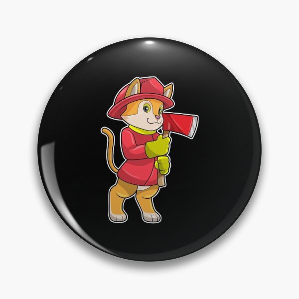 Item preview, Cat as Firefighter with Ax designed and sold by Snabdesign84.