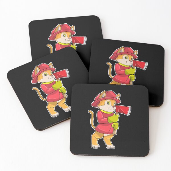 Item preview, Cat as Firefighter with Ax designed and sold by Snabdesign84.