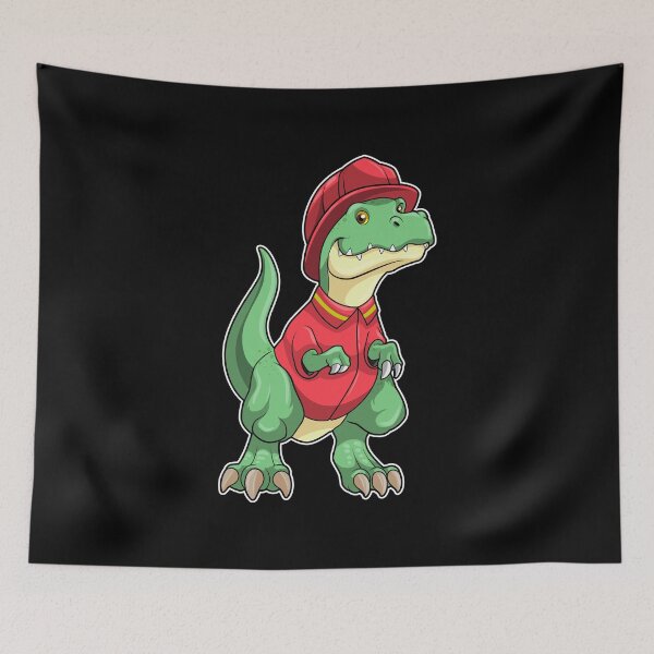 Item preview, Dinosaur as Firefighter with Fire helmet designed and sold by Snabdesign84.