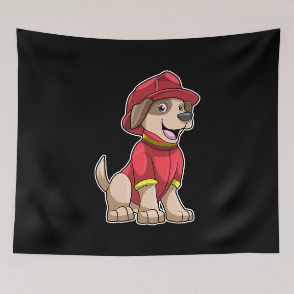 Item preview, Dog as Firefighter with Fire helmet designed and sold by Snabdesign84.