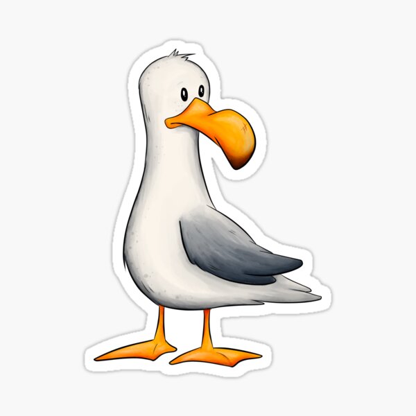 Cartoon Seagull Stickers for Sale | Redbubble