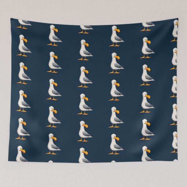 Item preview, Funny Cartoon Seagull Cute Water-Bird Illustration designed and sold by Skizzenmonster.