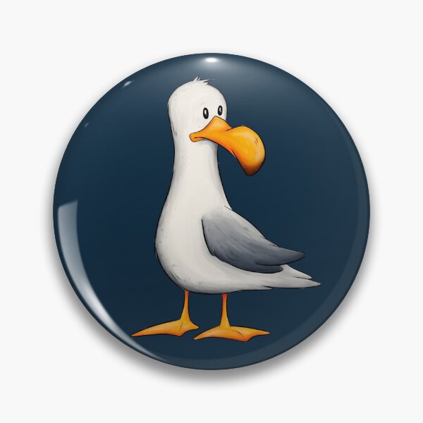 Item preview, Funny Cartoon Seagull Cute Water-Bird Illustration designed and sold by Skizzenmonster.