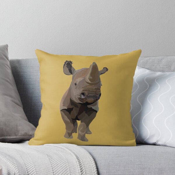Item preview,  R is for Rhino ,Rhino – Powerful African and Asian Wildlife Illustration designed and sold by PrettylittlepastelUk.