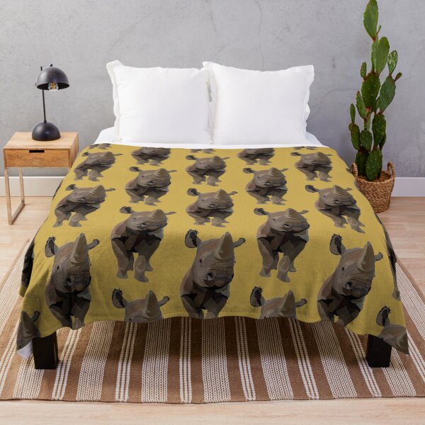 Item preview, R is for Rhino ,Rhino – Powerful African and Asian Wildlife Illustration designed and sold by PrettylittlepastelUk.