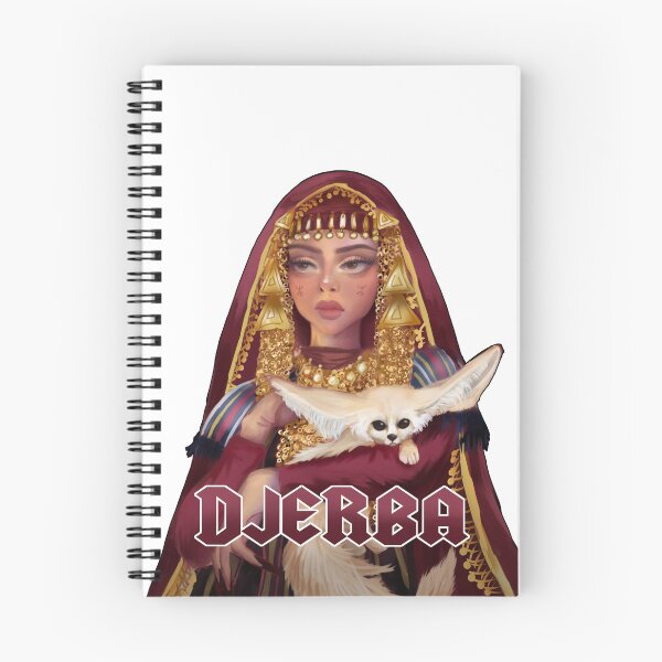 Item preview, Tunisian bride with Fennec fox and Djerba lettering designed and sold by artbychanti.