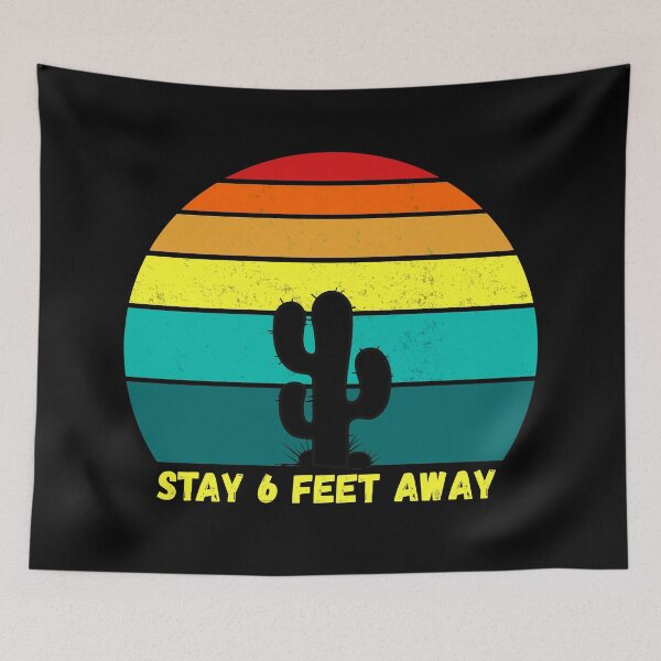 Item preview, Retro cactus stay 6 feet away designed and sold by odrito.
