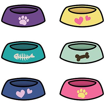 Artwork thumbnail, Pet Food Bowls 6-Pack by ElectricFangs
