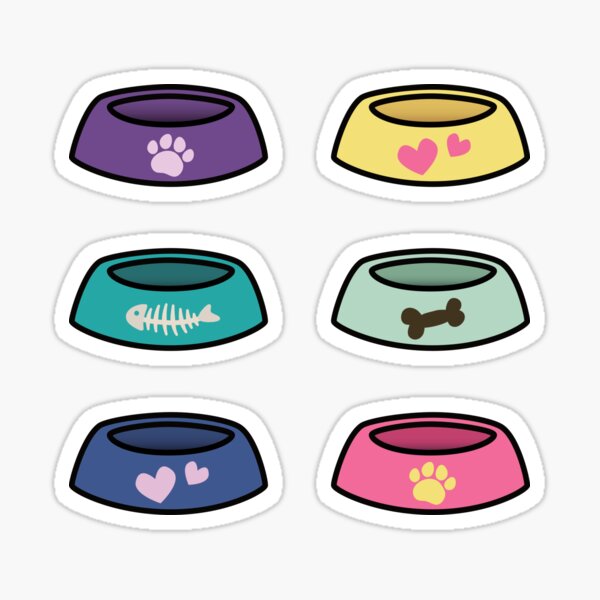 Item preview, Pet Food Bowls 6-Pack designed and sold by ElectricFangs.
