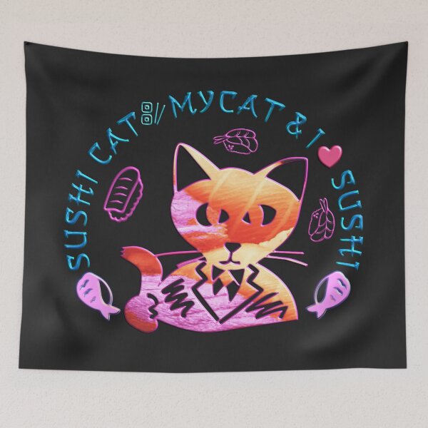 Item preview, SUSHI CAT - MY CAT AND I LOVE SUSHI - I LOVE MY CAT. designed and sold by Ralek.