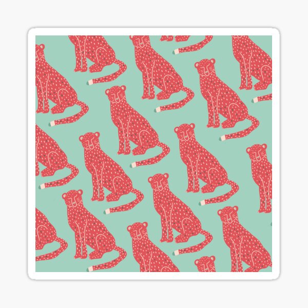 Red Cheetah Sticker