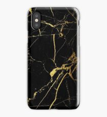 Black and Gold Marble iPhone X Case