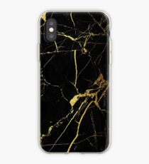 Black and Gold Marble iPhone Case
