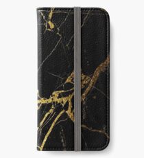 Vinilo o funda para iPhone Mármol negro y dorado