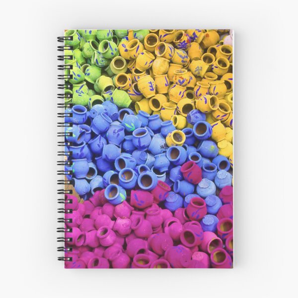 Item preview, Colourful earthen pots in random formation, abstract pattern, modern art, wall art, print, personalised gifts, custom printed gifts. designed and sold by CameraDesign.