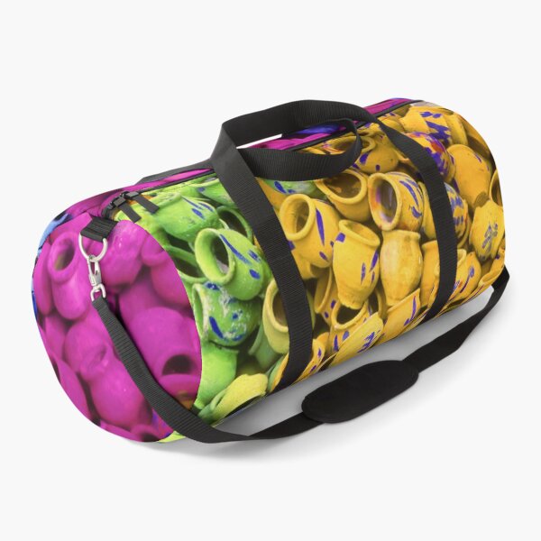 Item preview, Colourful earthen pots in random formation, abstract pattern, modern art, wall art, print, personalised gifts, custom printed gifts. designed and sold by CameraDesign.