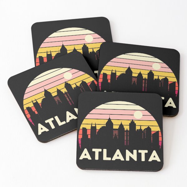 Item preview, Atlanta Skyline Vintage Sunset Graphic designed and sold by Hoiho Adventure Shirts.