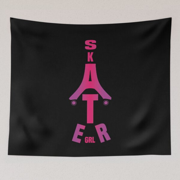 Item preview, Skater Girl Type Figure Typography Skateboard Art designed and sold by OmmeDesigns.